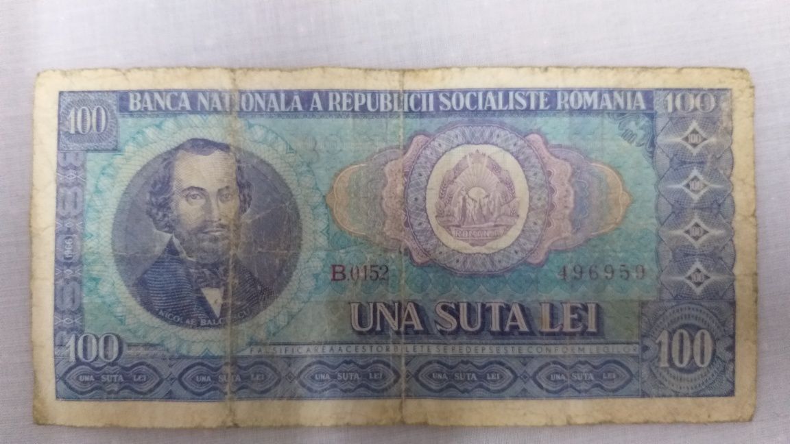 Bancnota 100 lei 1966