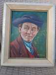 Tablou Autentic Portret Vechi Semnat/Pictat