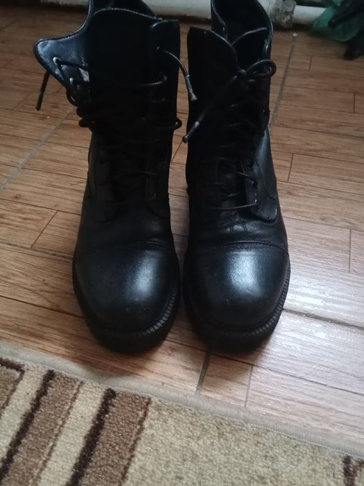 Сапоги кожаные зима