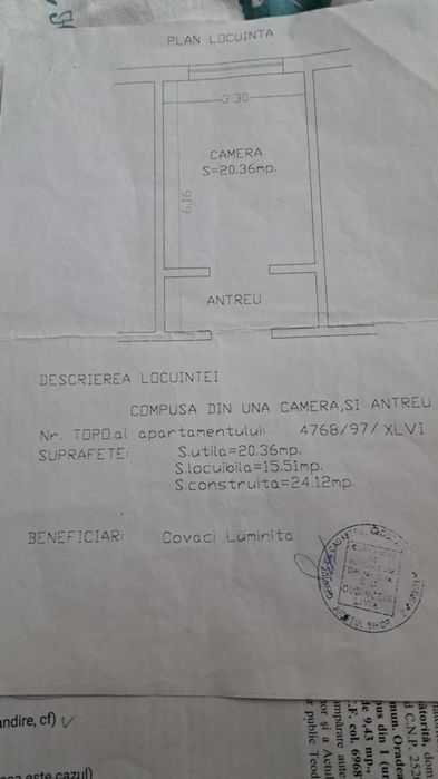 Garsoniera de vanzare