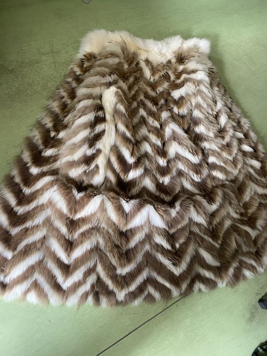 Blana naturala doua culori