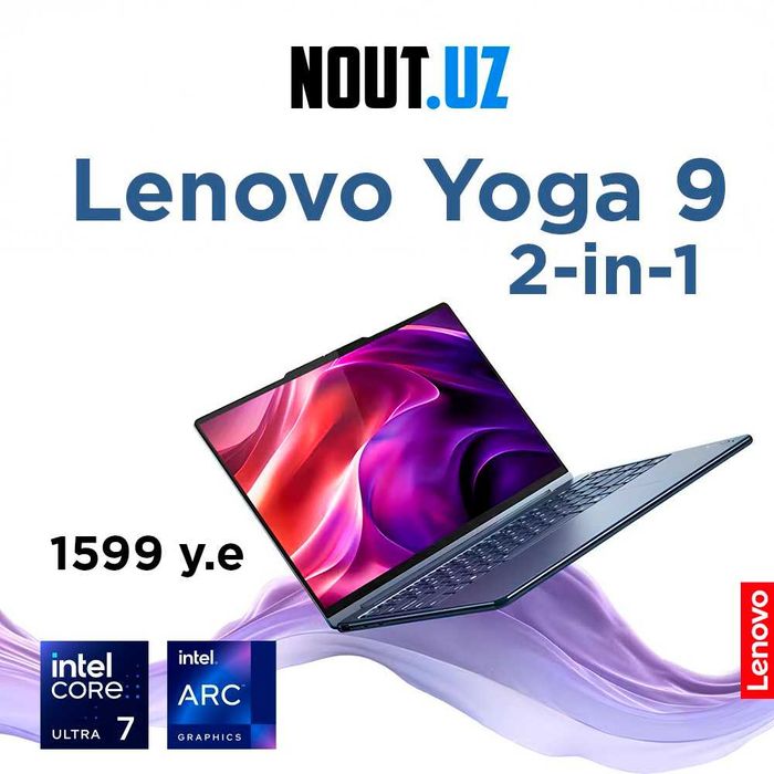 Lenovo Yoga 9 Ultra 7-258V,32GB,1TB,2.8K OLED Гарантия Магазин Nout.uz