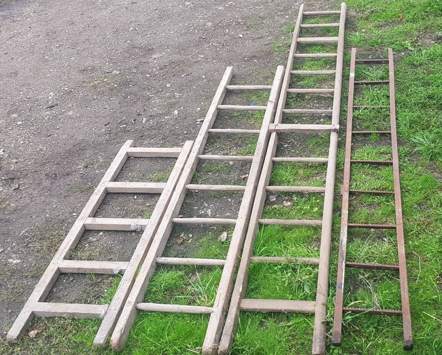 Set scari lemn de 2, 3 si 4 m + una metalica