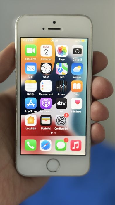 iPhone 5SE Silver64GB Neverlock-Amprenta OK-Baterie87%-Functional-OK