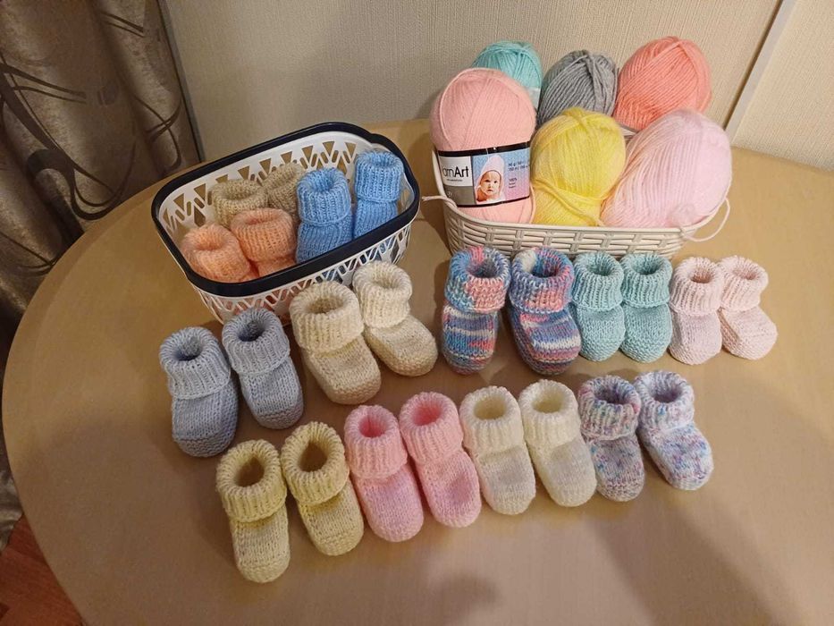 Вязанные пинетки