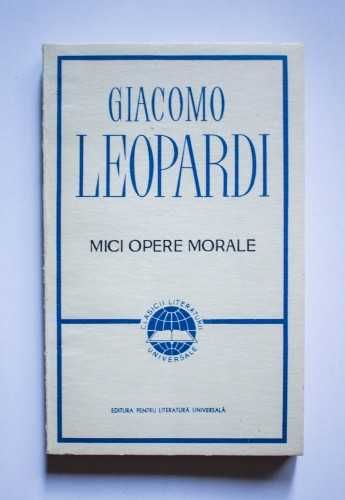 Cartea "Mici opere morale" - Giacomo Leopardi