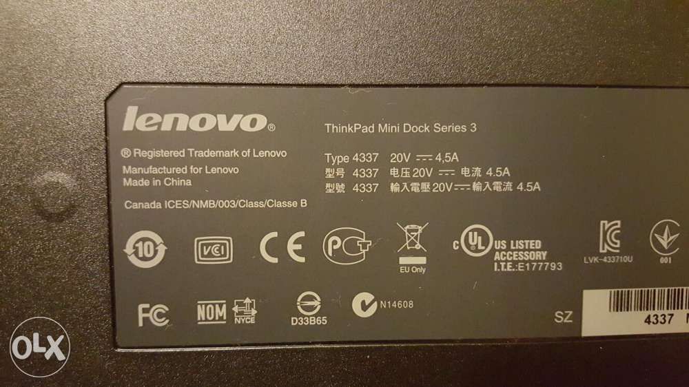 Docking Station Lenovo ThinkPad - Mini Dock Series 3