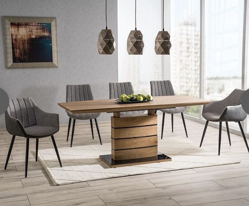 Masa living extensibila  mdf si sticla