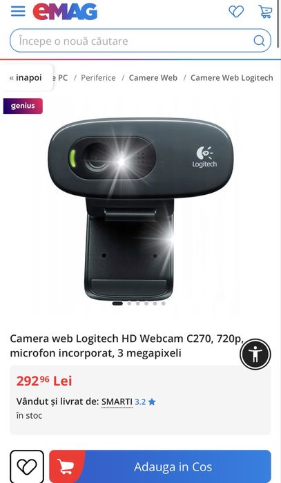 Camera web Logitech HD Webcam C270 • NOUA • Sigilata
