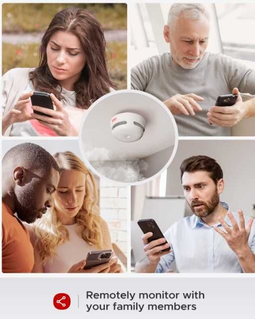 Интелигентен детектор за дим Wi-Fi, приложение X-Sense, FS61