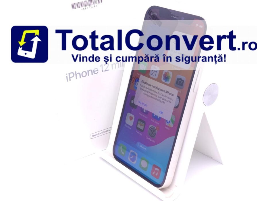Apple IPhone 12 Mini 128GB White 4GB, Garantie 24 luni | #D88773