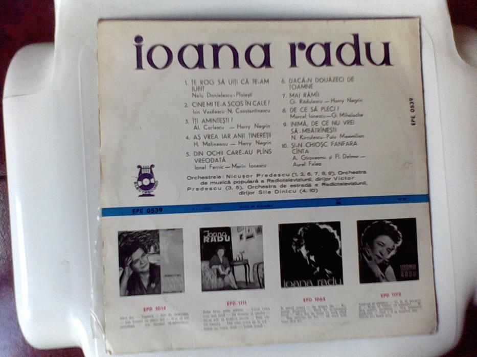 Vinil vintage deosebit Ioana Radu - Romante,Electrecord,1971