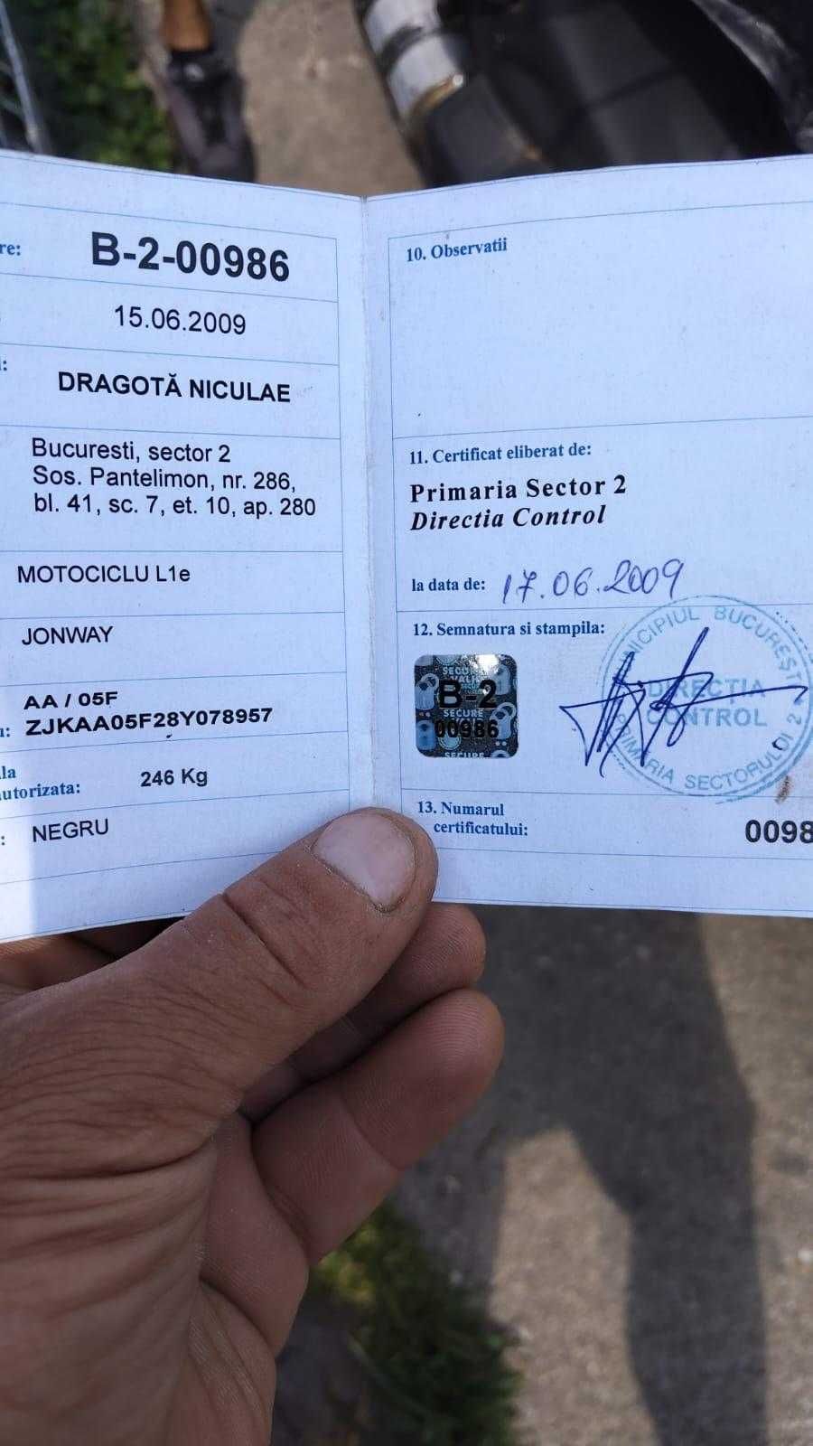 Scooter JONWAY 246kg Negru