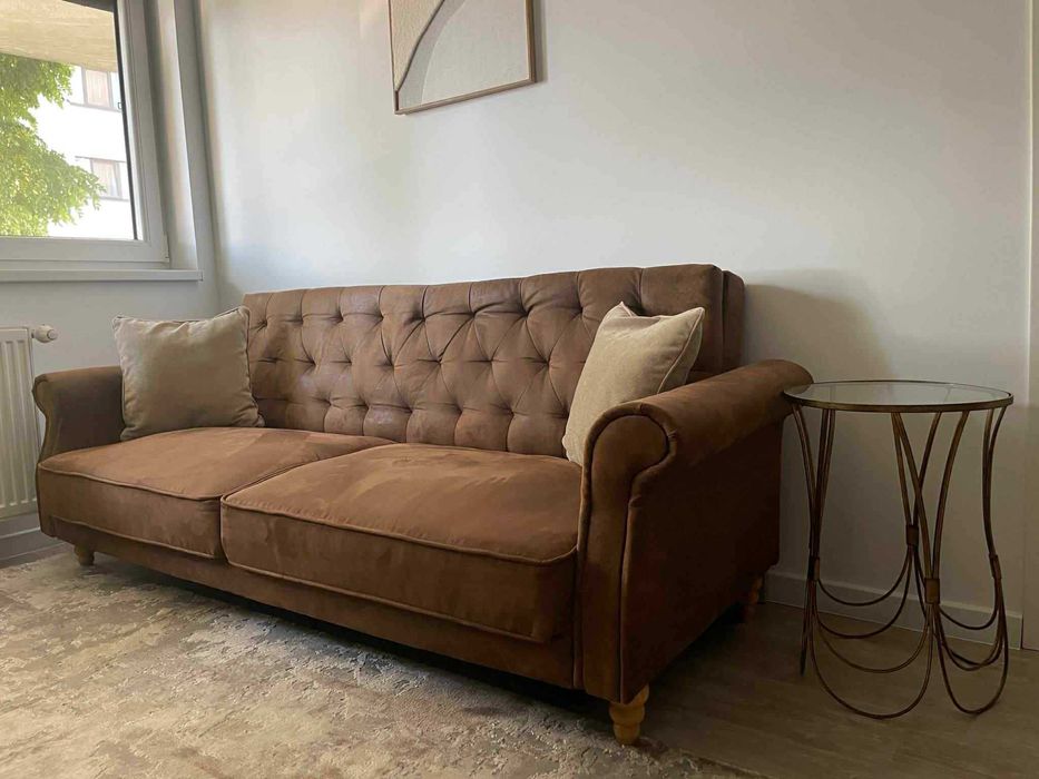 Canapea extensibilă Mobexpert maro – stare excelentă, fără defecte