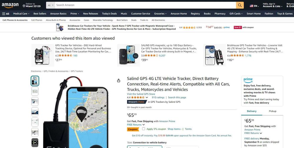SALIND GPS 4g Auto/Moto/Utilaje, conexiune la bat, REDUS de la 325 RON