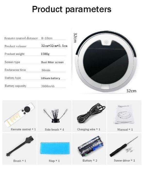 Прахосмукачка рубот за сухо и мокро почистване с дистанционно управлен