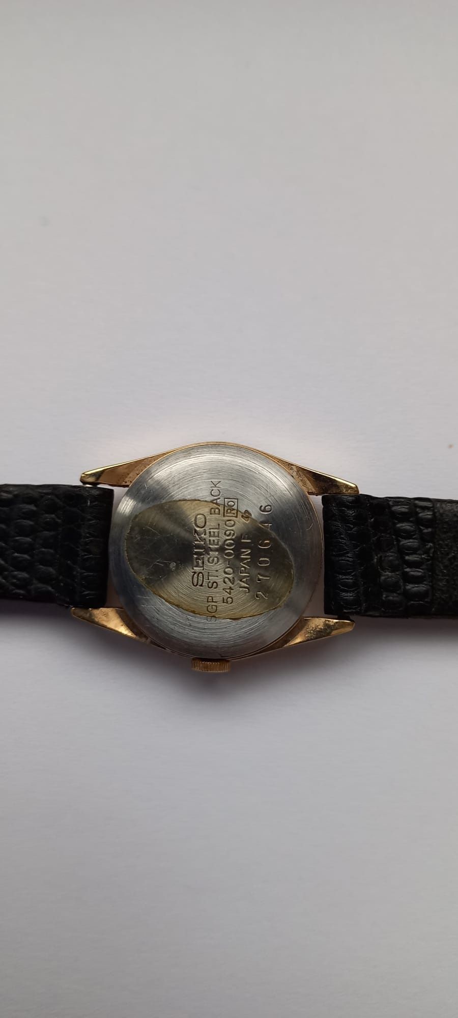 Ceas de dama Seiko quartz placat cu aur vintage 5420-0090