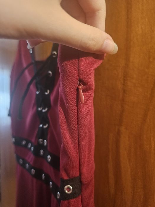 Rochie rosie scurta goth