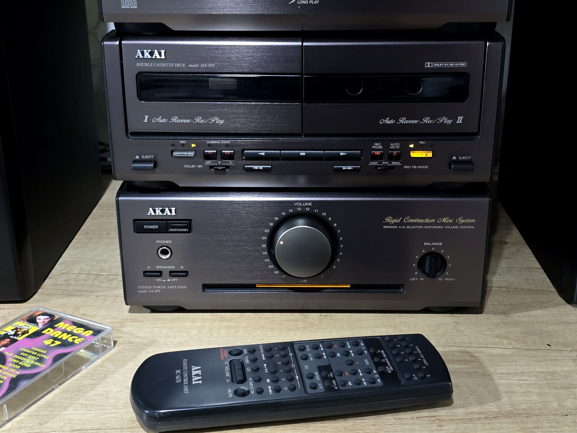Linie audio AKAI pa-970, amplificator, procesor, pre, boxe, deck tuner