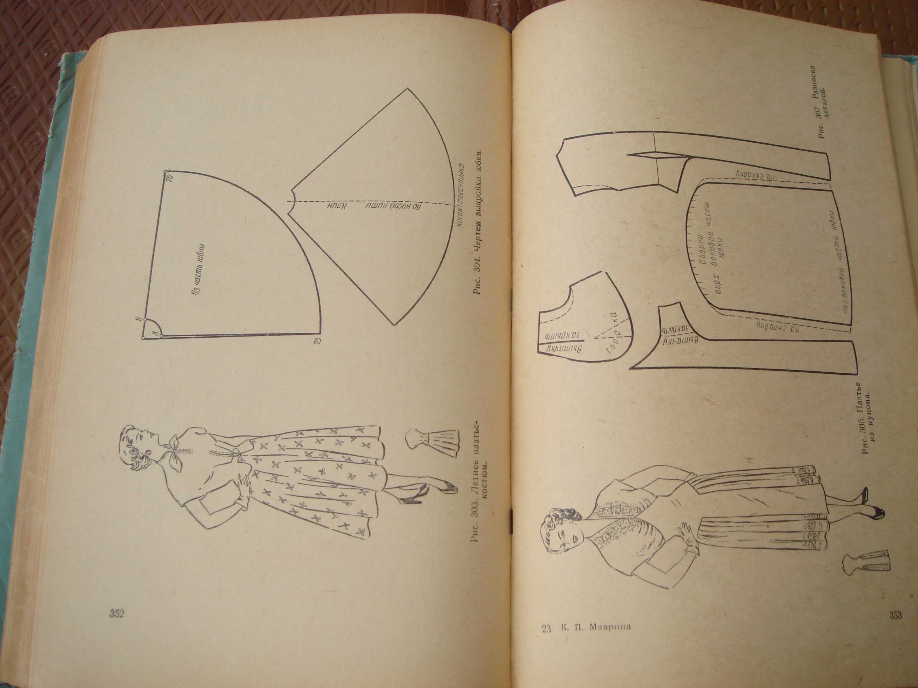 Книга Кройка и Шитье 1958 Года Уникальные Выкройки Толстая Объемная