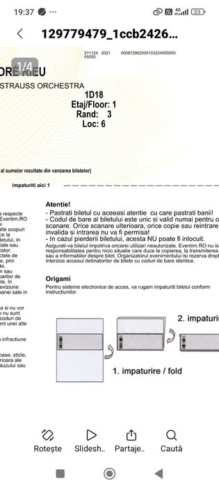 Vând bilete concert Andre Rieu