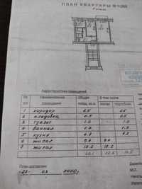 Продаю 2х комнатную квартиру, район кривого магазина.