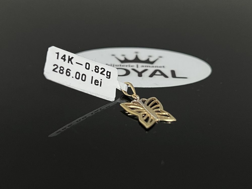 Bijuteria Royal CB : Pandant fluture aur 14k 0,82 grame