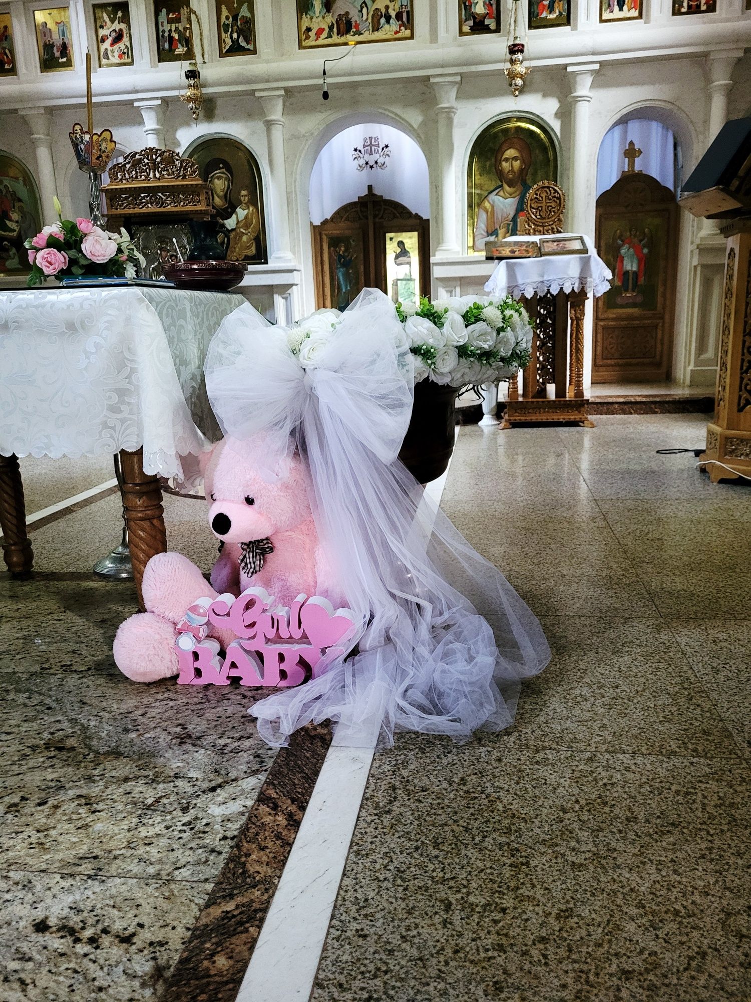 Aranjament Cristelnita Botez Girl/Boy and Arcada balaone