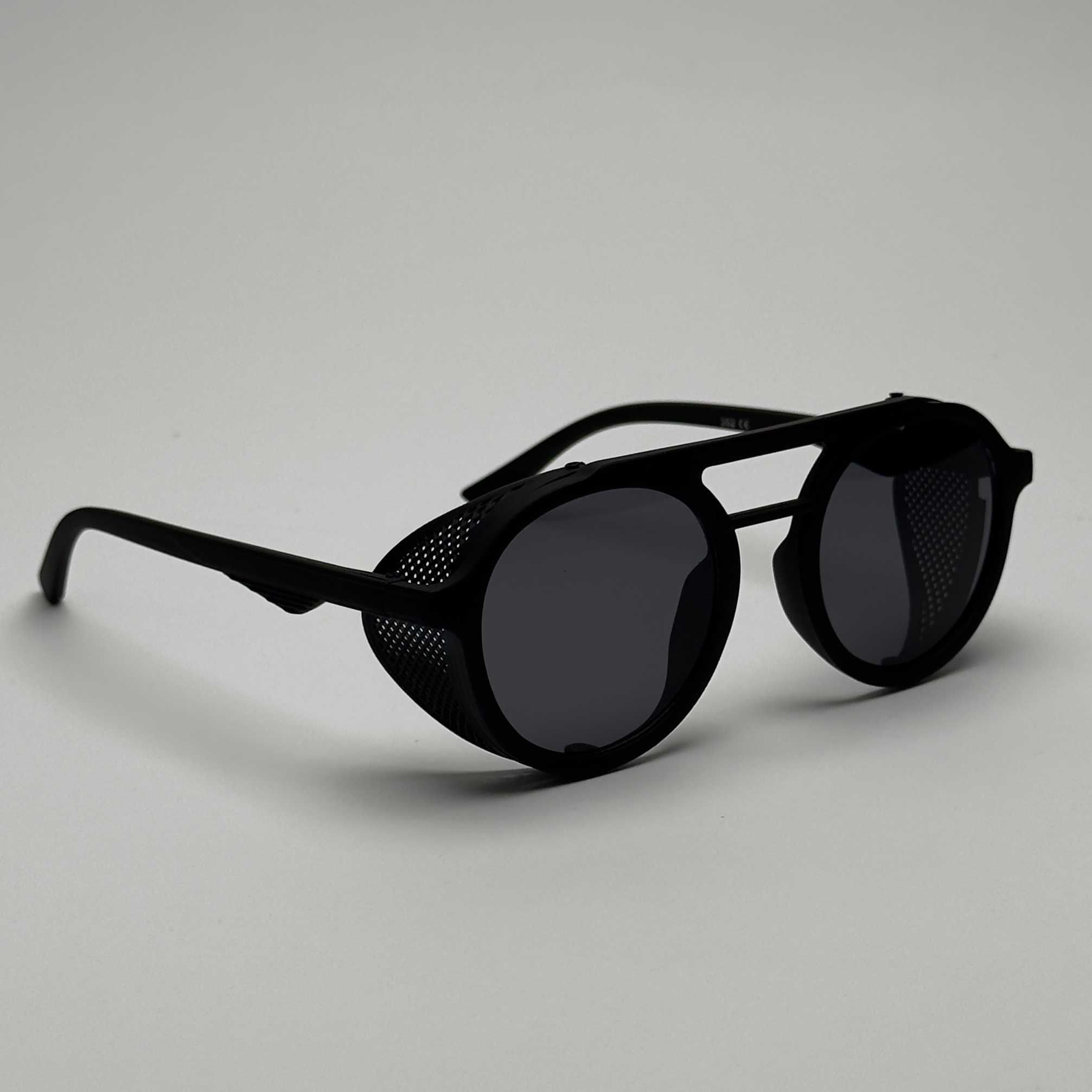 Слънчеви Очила с Мрежа острани Aviator Black Ретро Кръгли стъкла УВ400