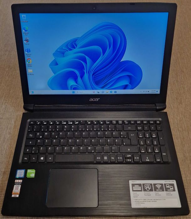 Laptop Acer Aspire3 Intel Gen7 I5 7200u SSD Ram 12Gb Video MX 130 2Gb