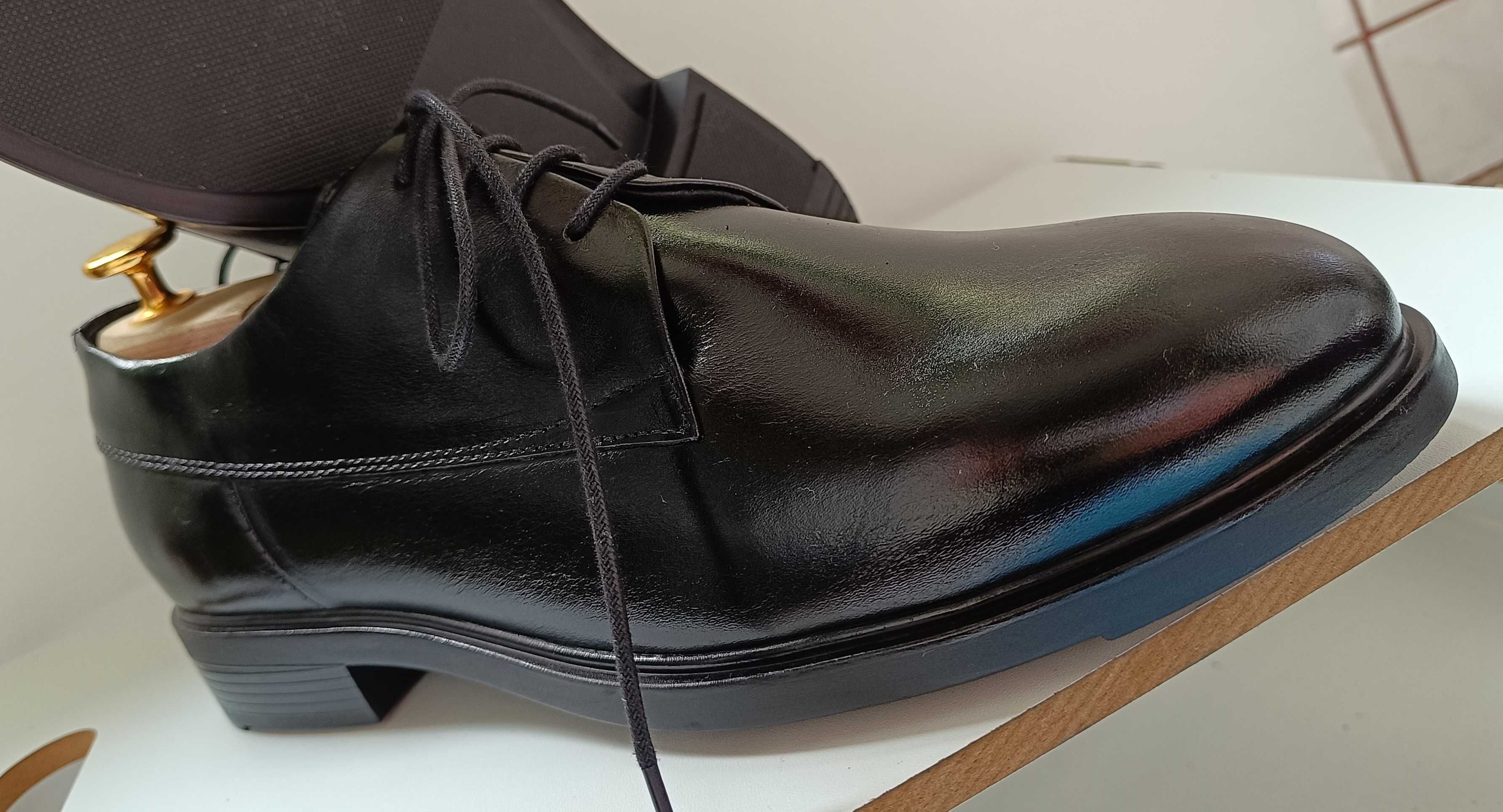 Pantofi derby 42 plain toe premium Shoe The Bear NOI piele naturala