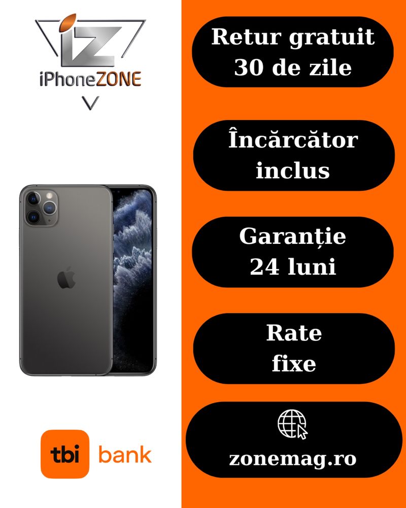 Magazin vinde iphone 11 pro max 256gb 100% Garantie 24 luni grad B