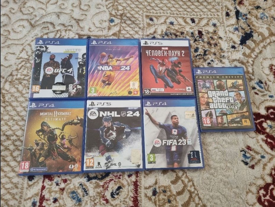 Продам игровые  диски на игровую консоль ПС 5