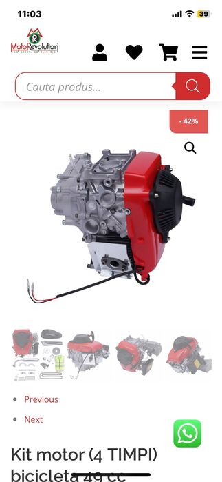 Motor de biciclete în 4 timp cu baie de ulei 50 oră  por nitro la