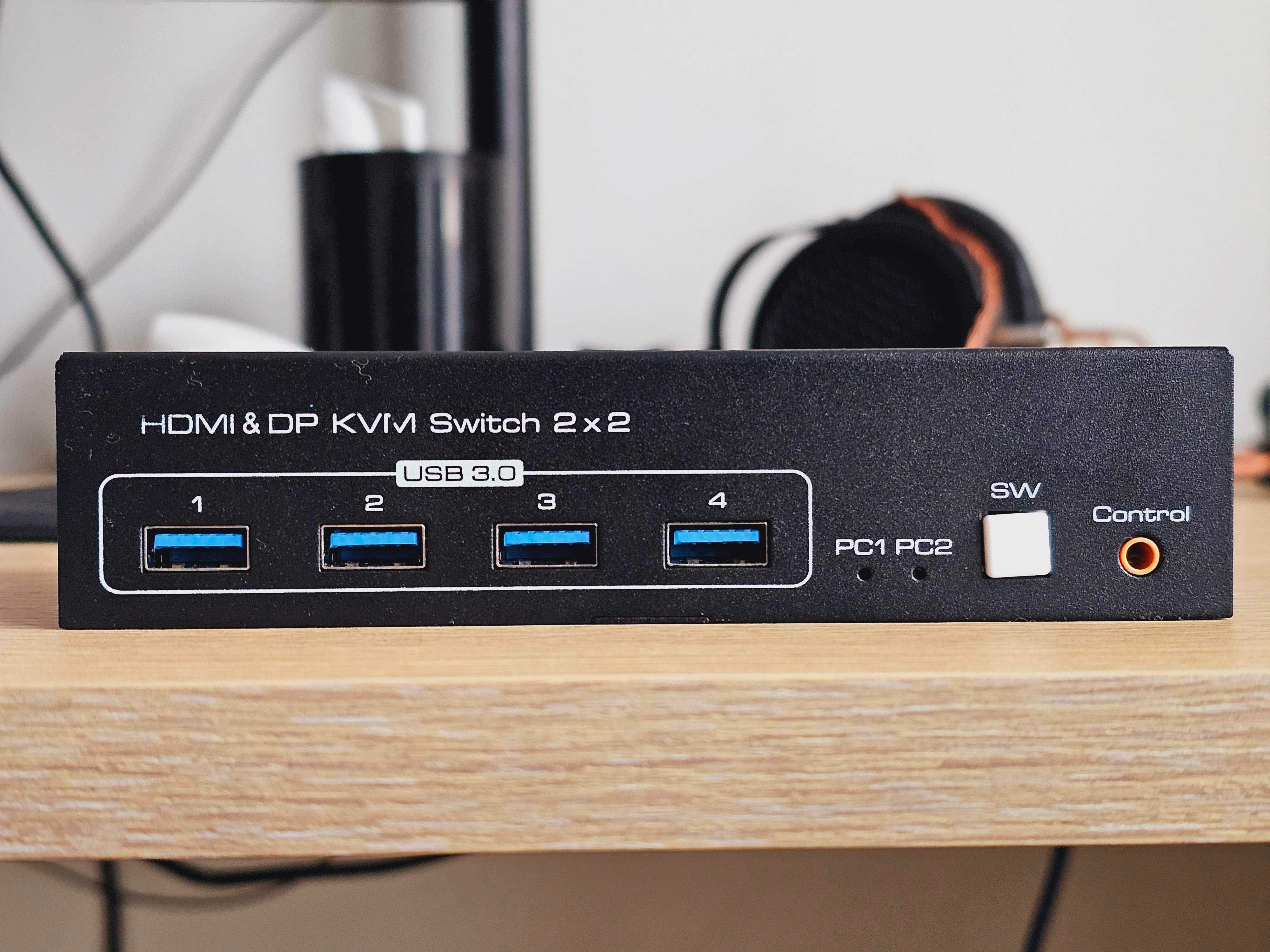 KVM Switch HDMI DP 4K 120Hz 8K 60Hz USB 3.0