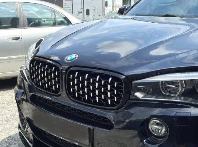 Решетки за bmw x5 f15 / x6 f16 (2013+) - гланц - diamond design - хром