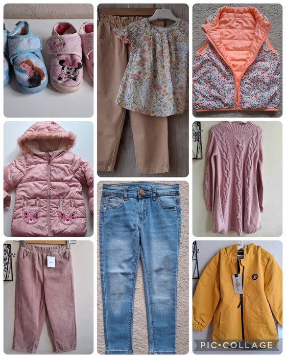 Дрехи в размер 4/5 години рокля дънки джинси грейка яке  пантофи 29