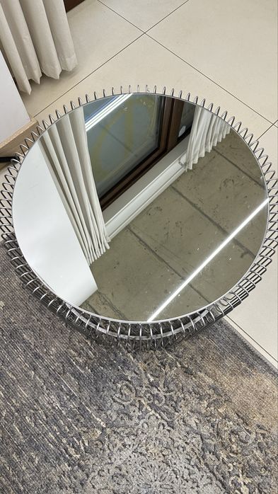 Две холни маси за кафе Kare дизайнерски помощни огледни метални