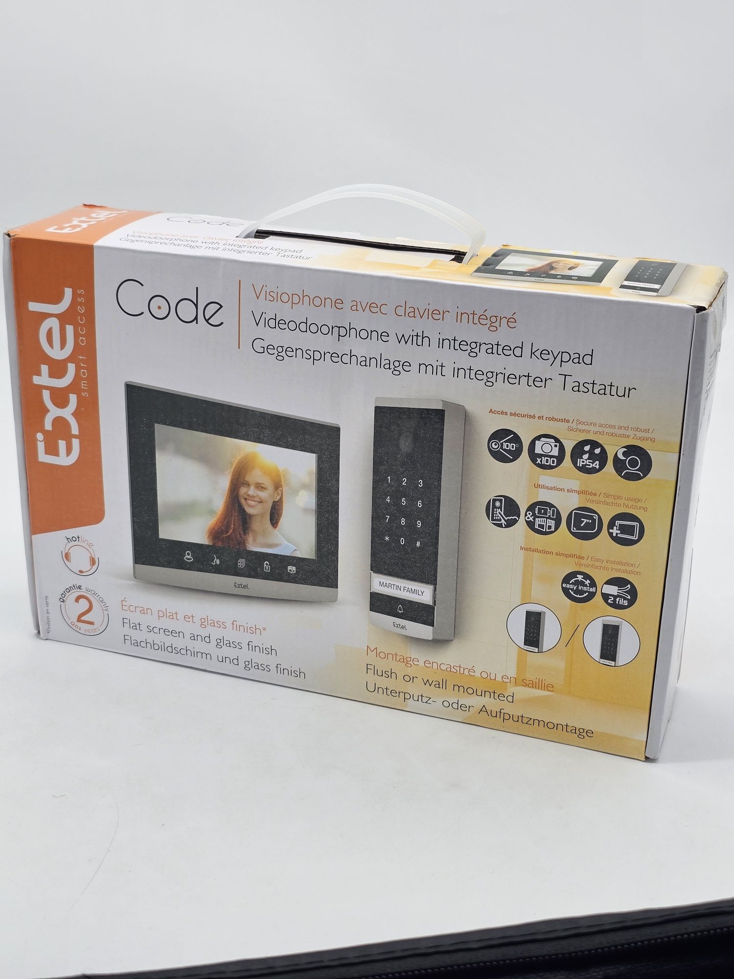Set complet videointerfon cu fir Extel 720309, 1 interfon de uz casnic