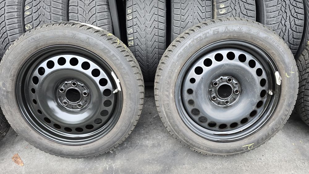 4 jante Mercedes cla 17 cu anvelope iarnă Dunlop 205/55/17