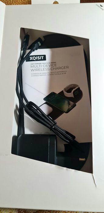 Безжично зарядно за телефон часовник и слушалки