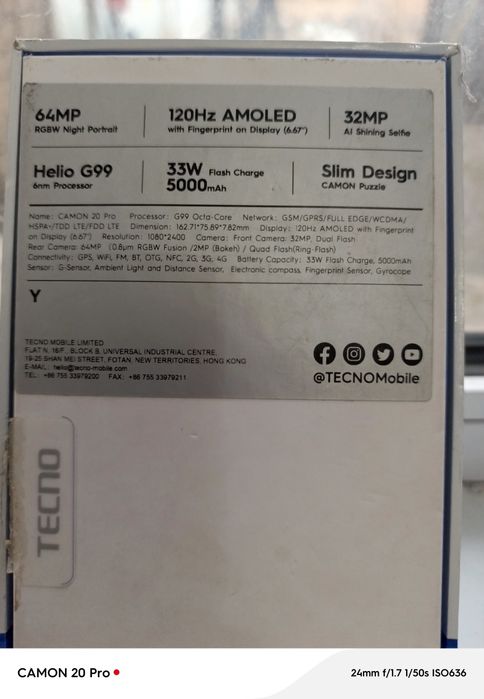 Tecno Camon 20 pro