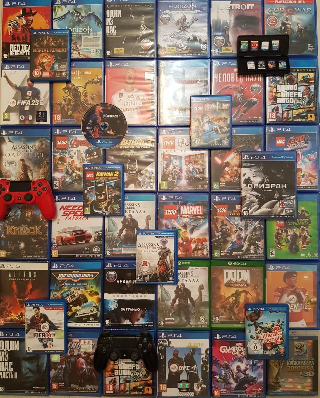 Джойстики ps VITA NFS NFL20 GTA5 FIFA21 Avengers MARVEL LEGO UFC 3 , 4