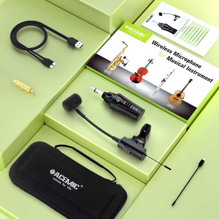 Wireless microfon UHF ACEMIC ST-5 pentru saxofon trompetă trombon