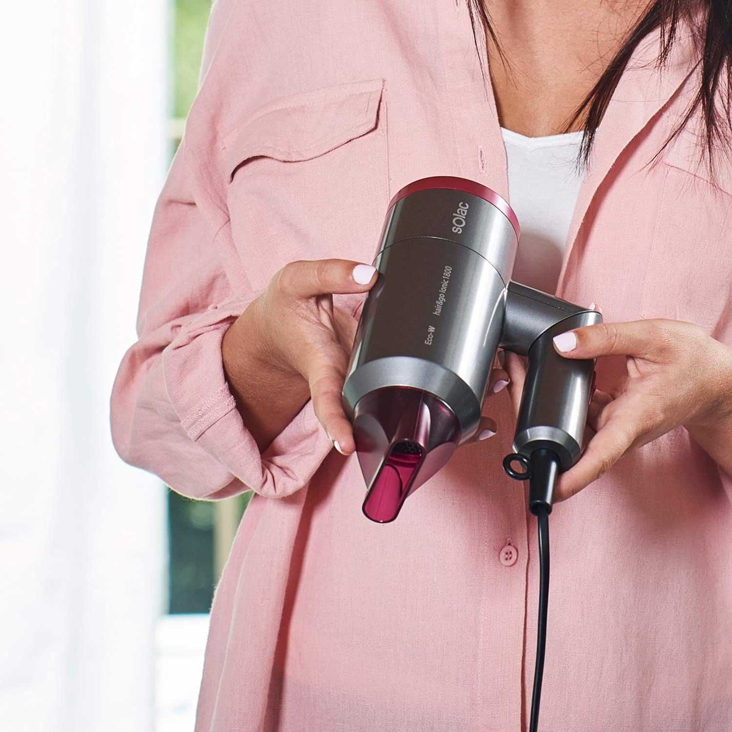 Сгъваем Ултралек Сешоар Solac Hair & Go Ionic 180, 1800W, Йонизация