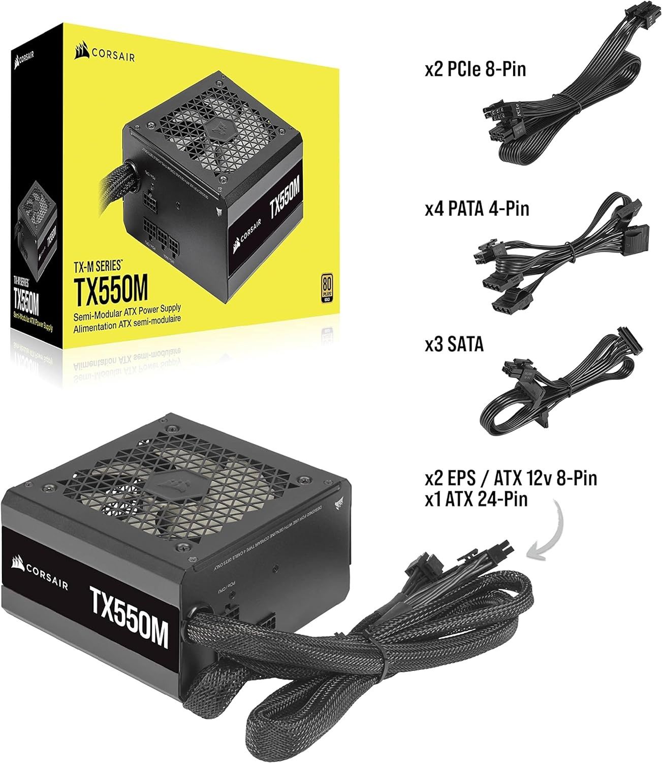 Захранване за компютър Corsair TX550M