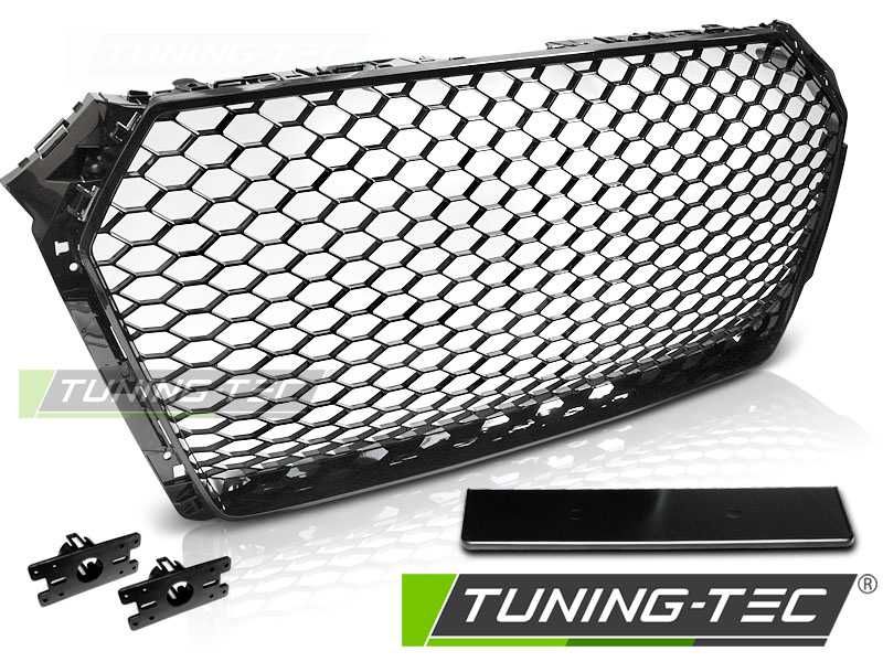 Grila fagure AUDI A4 S4 B9 2015-2019 RS STYLE negru lucios Tuning Tec