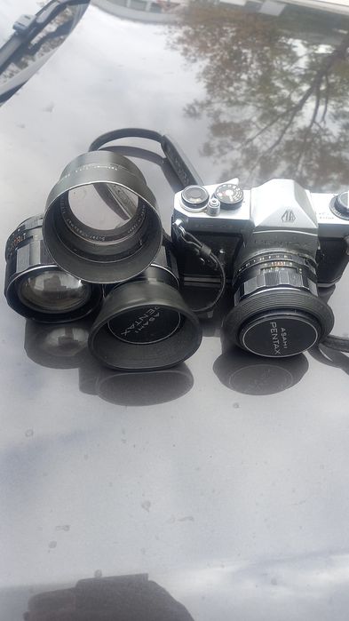 Винтидж Asahi Pentax Spotmatic SP 35 мм филмова камера и 55 мм f1.8