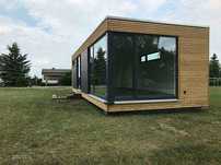 Containere modulare, case metalice moderne, cabane tip A rustice