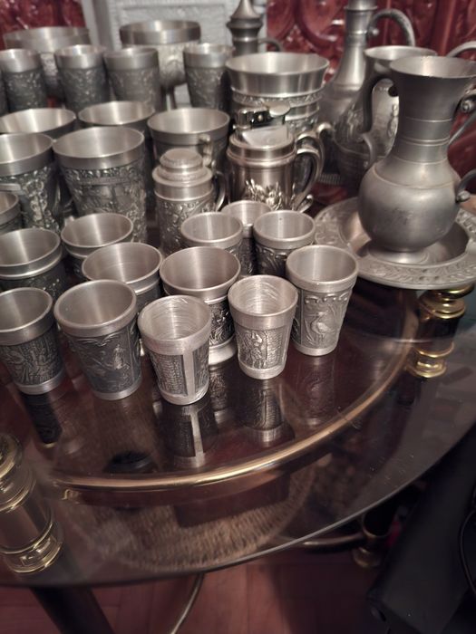 Colectie recipiente din zinc marcate